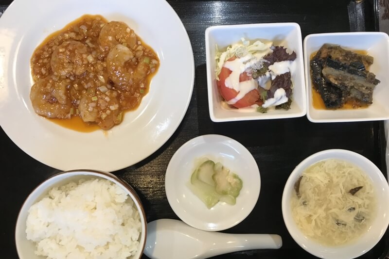 エビチリ定食950円